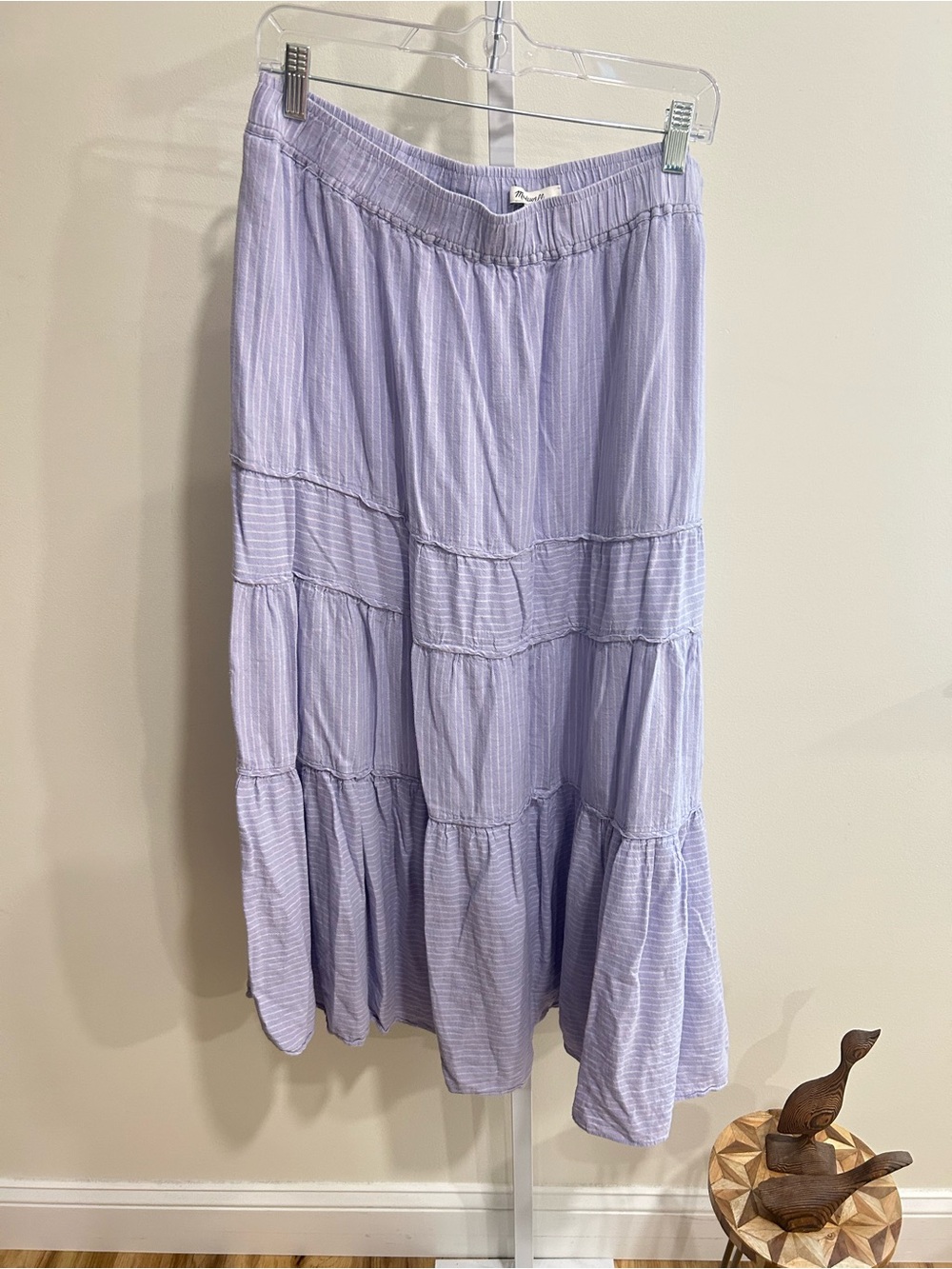 Madewell Lavender Tiered Maxi Skirt - Soft Lilac